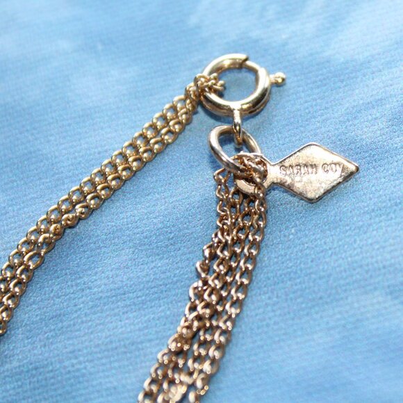 Sarah Coventry Vintage Gold-tone Multi-layer Stationed Twist Chain Necklace 18in - Picture 4 of 6